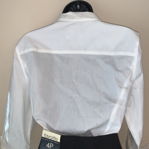 Ladies Nautica Collard Tailored (type) Blouse NEW WITH TAGS 3/4 Sleeves w/Cuffs - Picture 5 of 7